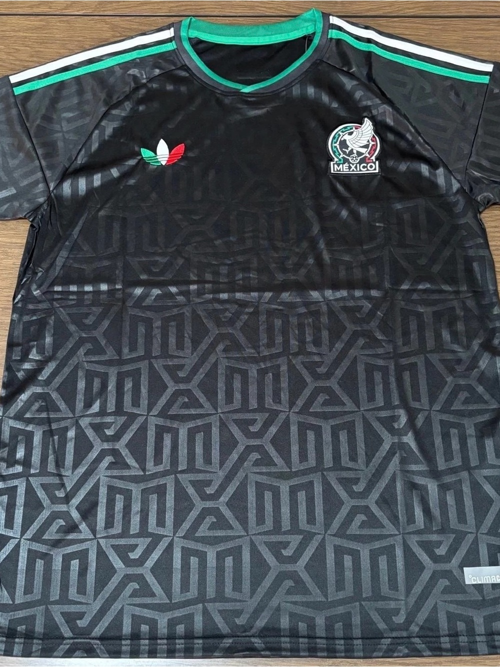 México Black Graphic Men's Soccer Jersey